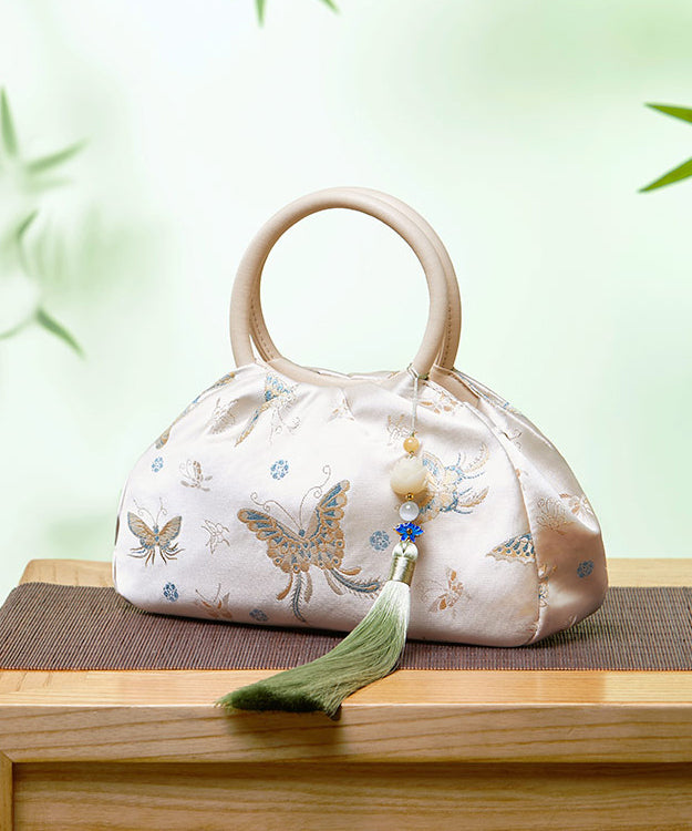 Retro Jacquard Tote New Versatile Bag Tassel