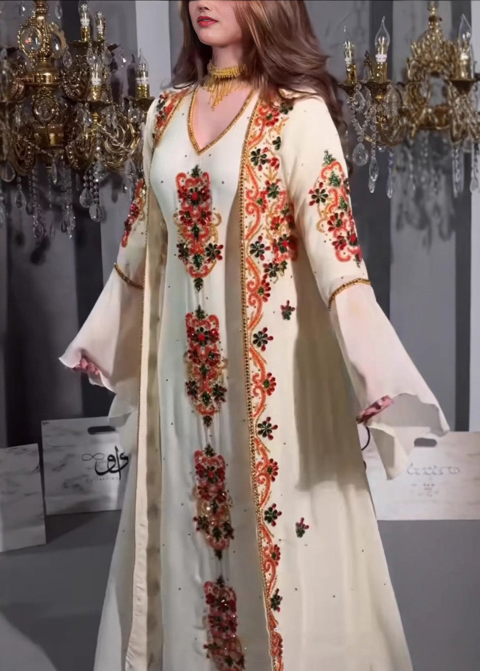 Robe Black Two Pieces Style New Summer Dress Set Embroidered