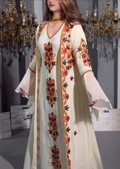 Robe Black Two Pieces Style New Summer Dress Set Embroidered