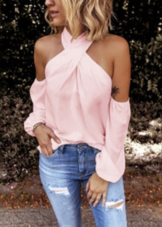 White Shirts Cotton Patchwork Shoulder Sleeve New Cold Long