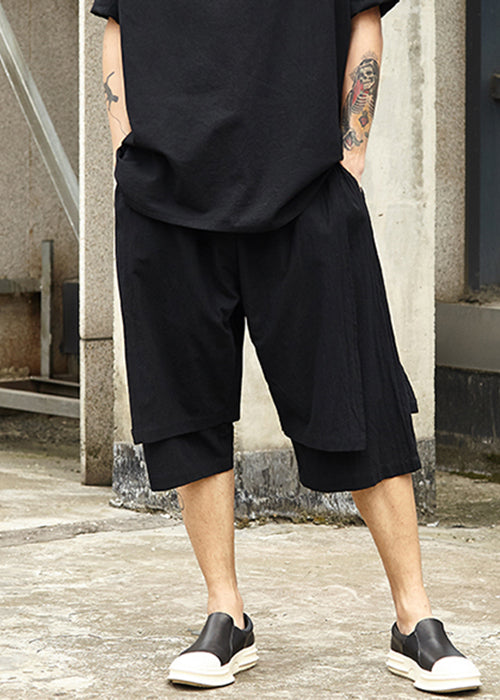 New Two Pockets Pieces Shorts Cotton Men Summer False White