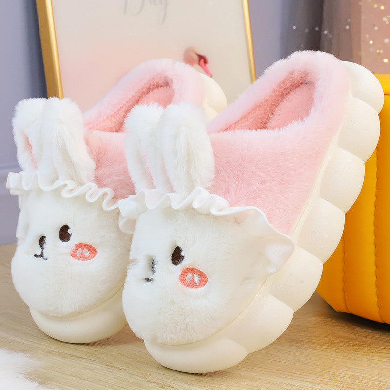 4 Colors Cute Fluffy Bunny Home Wear Slippers ON884 Wonderland Case