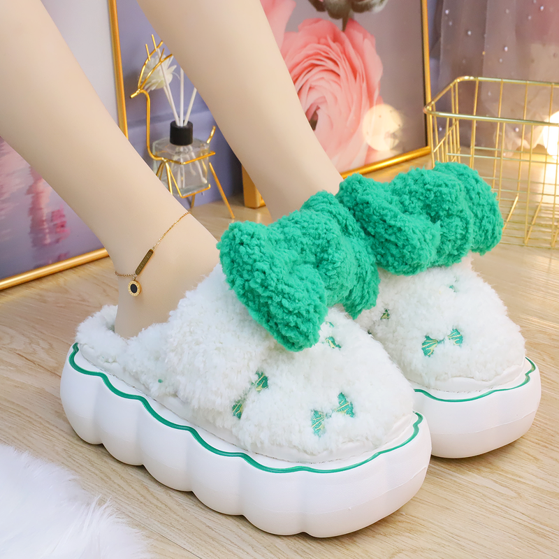 Fluffy Soft Girl Pastel Bows Slippers ON895 Wonderland Case