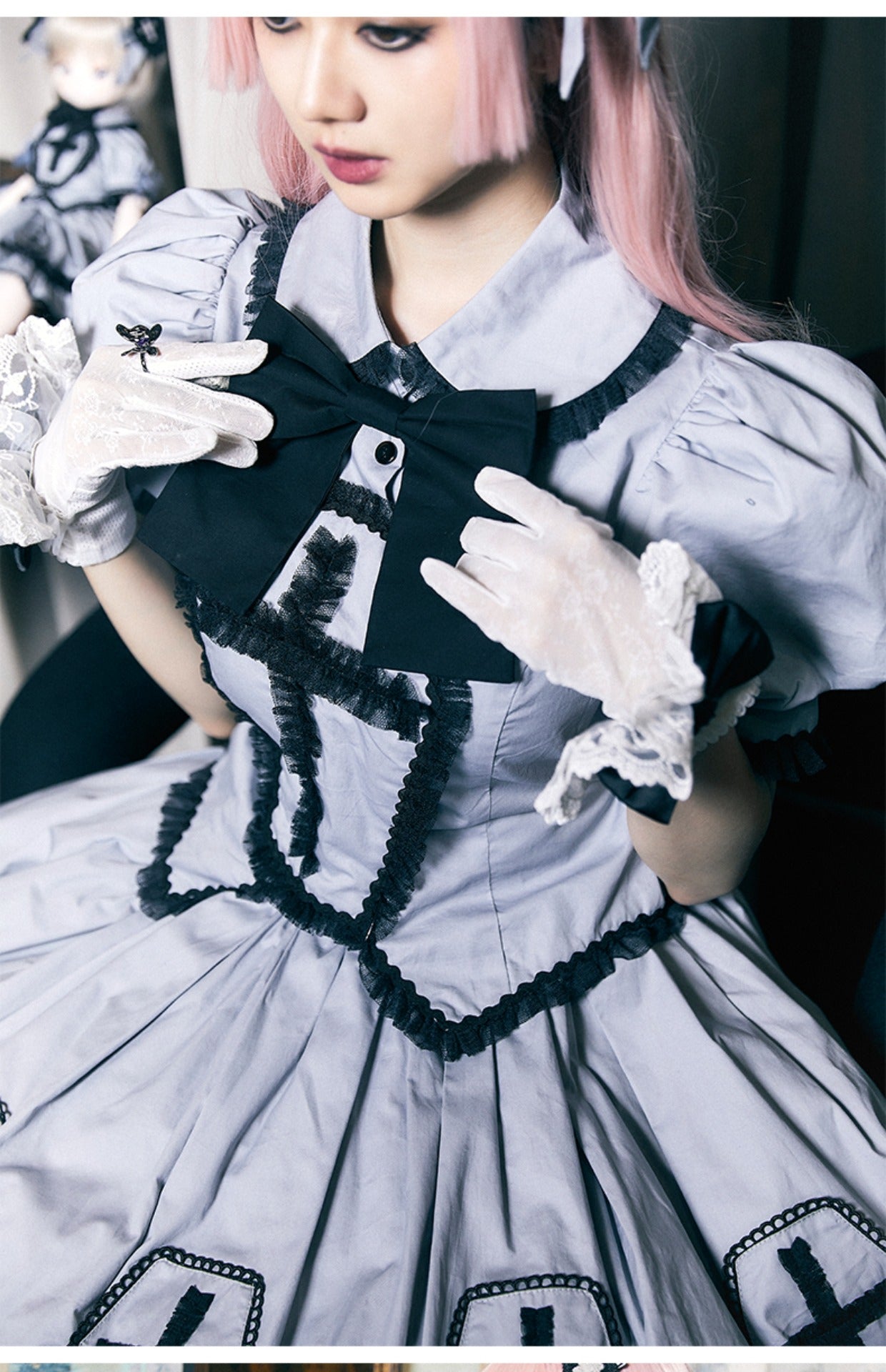 (Buyforme)Confession Balloon~Halloween Cross Lolita OP Dress   