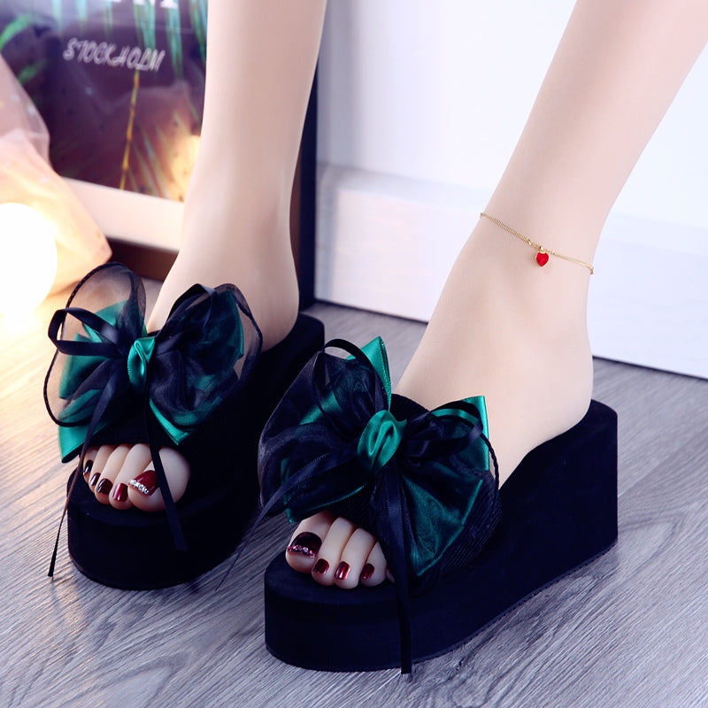 Cute Black Bow Sweet Chic Sandals ON880 Wonderland Case