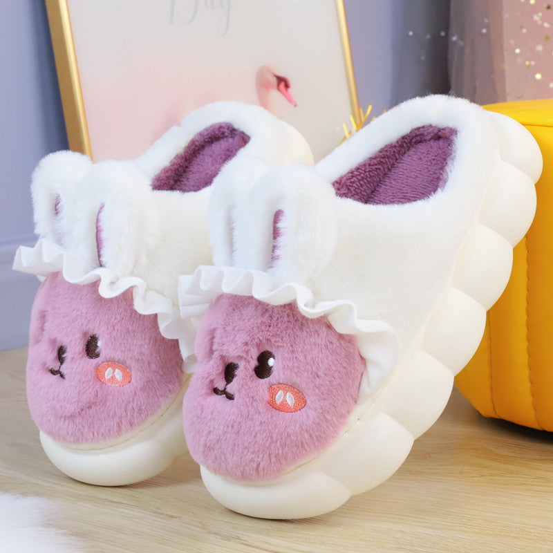 4 Colors Cute Fluffy Bunny Home Wear Slippers ON884 Wonderland Case