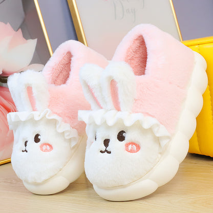 4 Colors Cute Fluffy Bunny Home Wear Slippers ON884 Wonderland Case