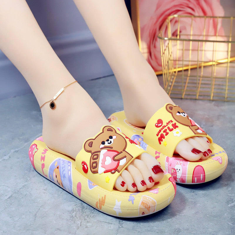 6 Colors Sweet Bear Sandals Home Wear Slippers ON876 Wonderland Case