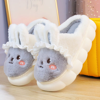 4 Colors Cute Fluffy Bunny Home Wear Slippers ON884 Wonderland Case