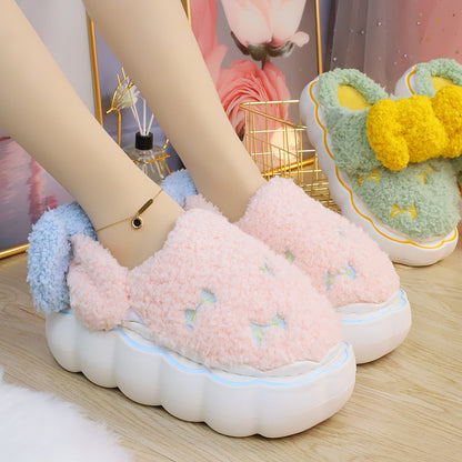 Fluffy Soft Girl Pastel Bows Slippers ON895 Wonderland Case