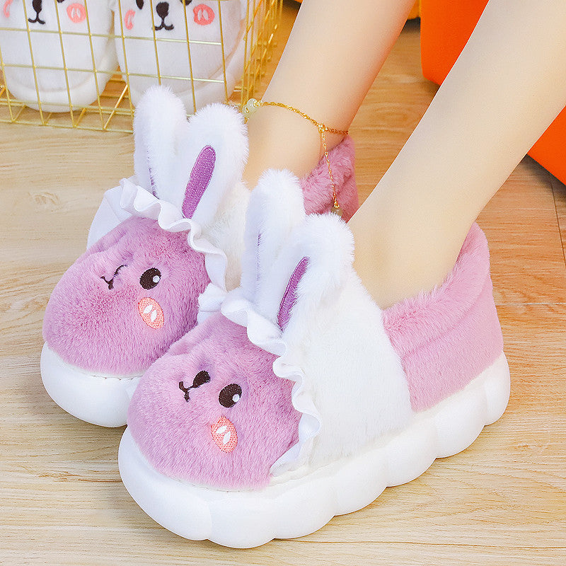 4 Colors Cute Fluffy Bunny Home Wear Slippers ON884 Wonderland Case