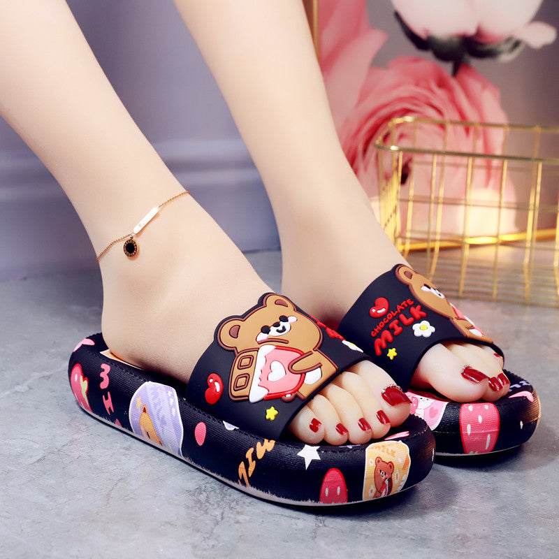 6 Colors Sweet Bear Sandals Home Wear Slippers ON876 Wonderland Case