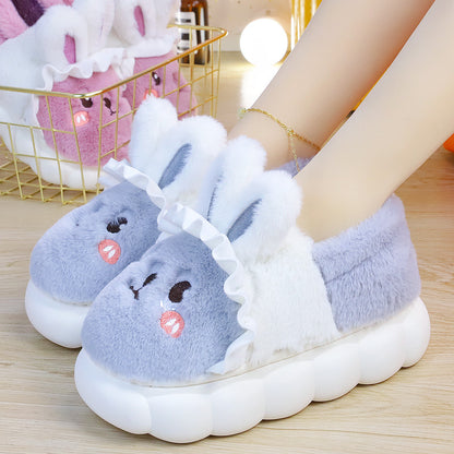 4 Colors Cute Fluffy Bunny Home Wear Slippers ON884 Wonderland Case