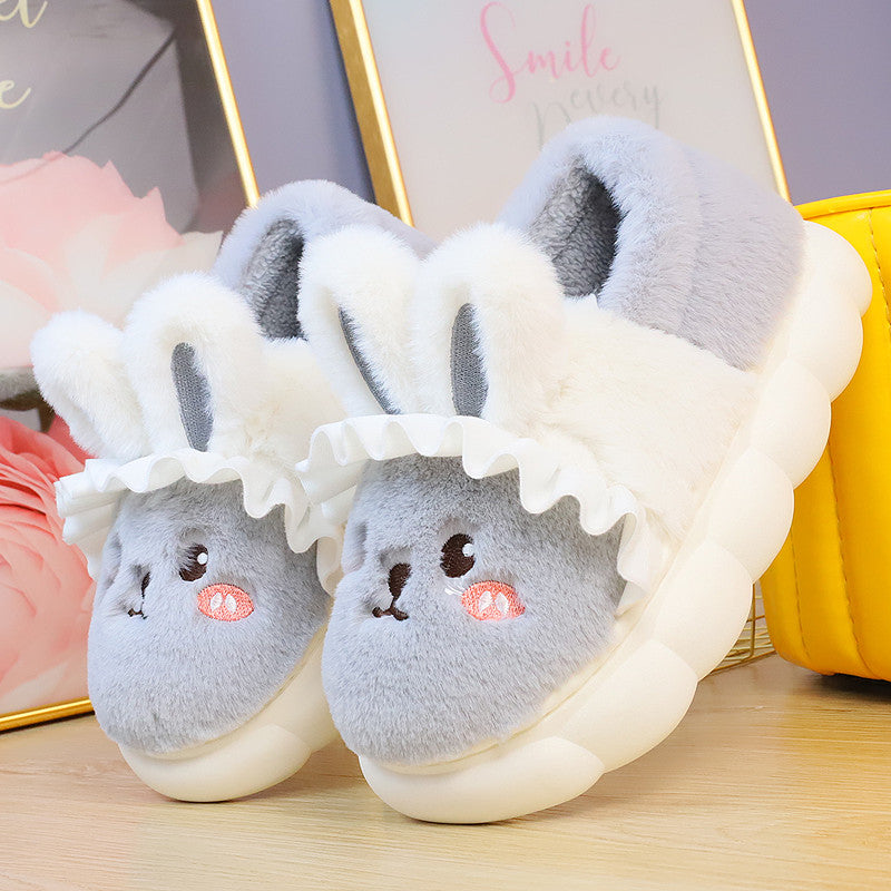 4 Colors Cute Fluffy Bunny Home Wear Slippers ON884 Wonderland Case