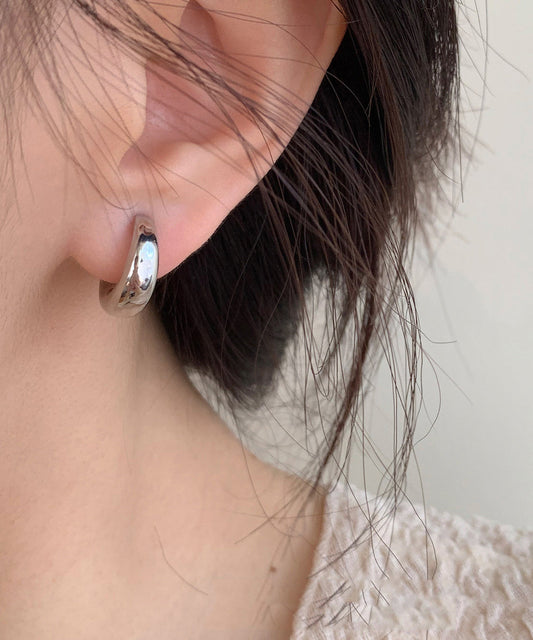 Earrings Overgild Copper Original Silk Hoop Design