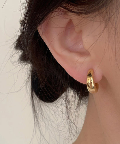 Earrings Overgild Copper Original Silk Hoop Design