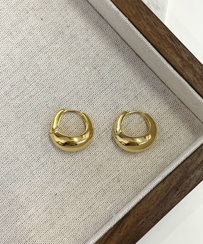 Earrings Overgild Copper Original Silk Hoop Design