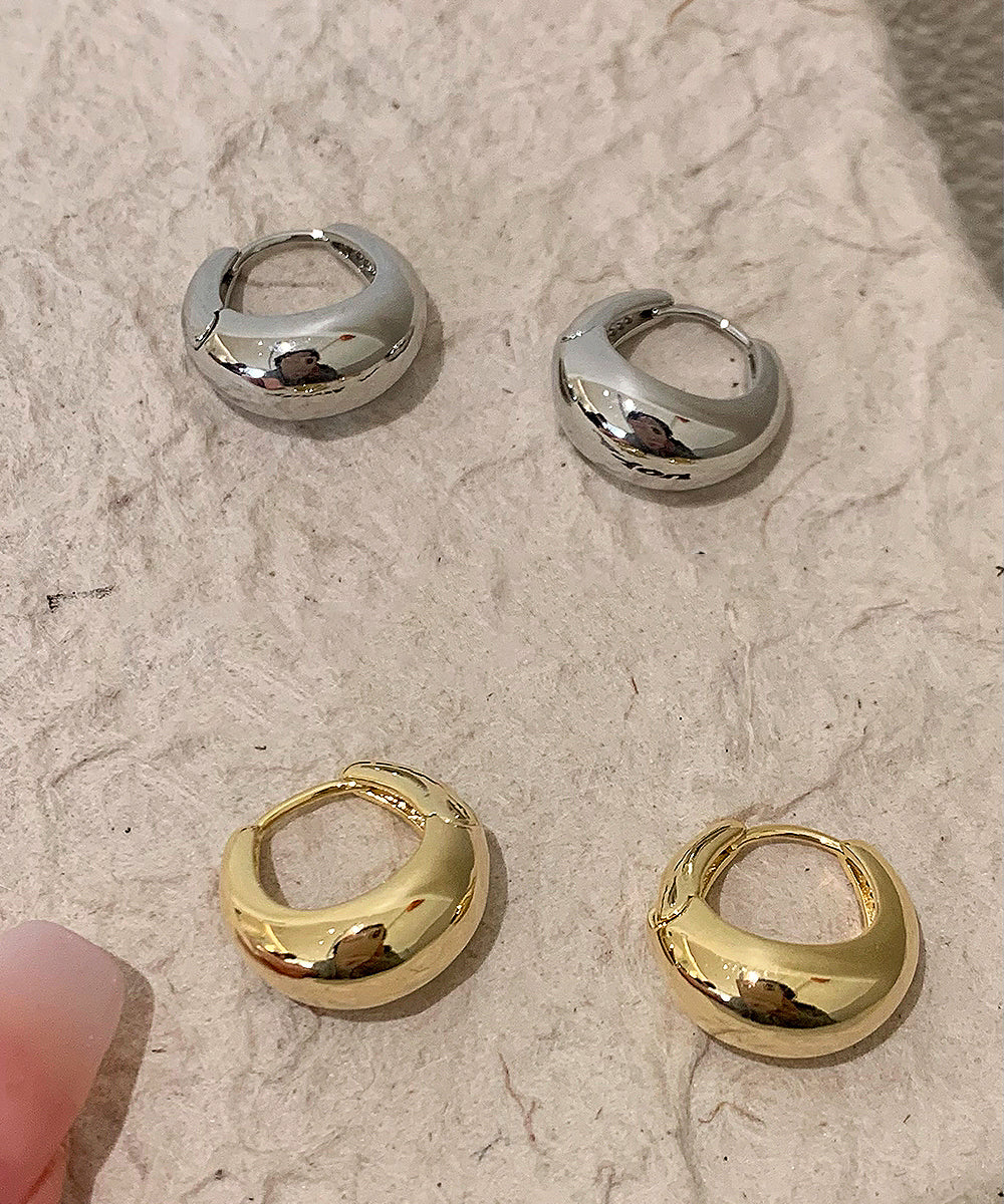 Earrings Overgild Copper Original Silk Hoop Design