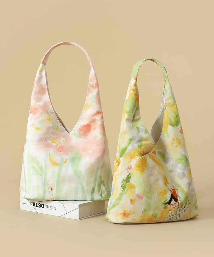 Pink Illustration Original Bag Shoulder Canvas Japanese