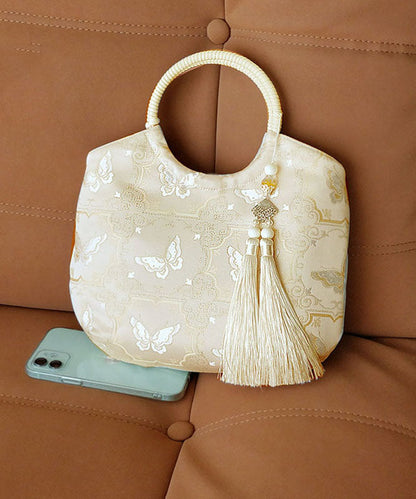 Print Beige Original Tassel New Chinese Handbag Tote