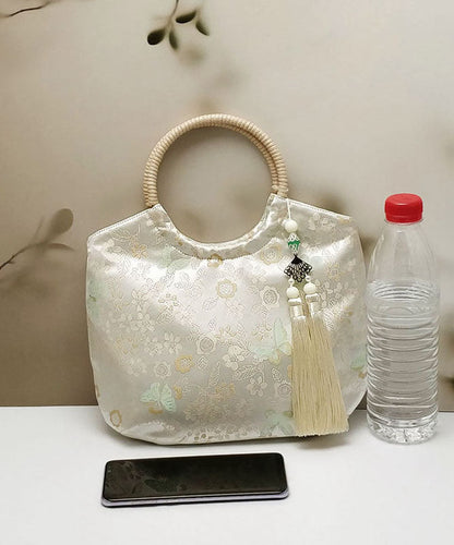 Print Beige Original Tassel New Chinese Handbag Tote