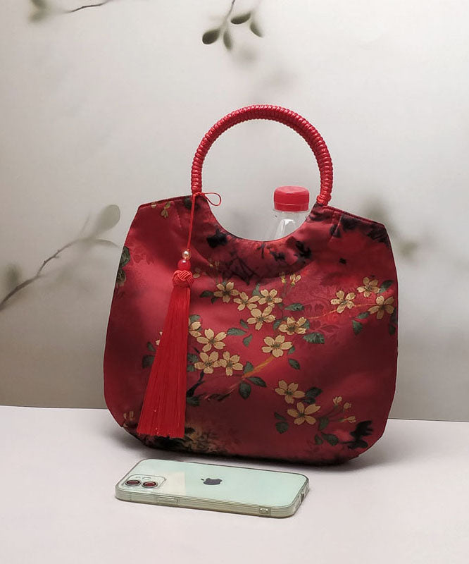 Print Beige Original Tassel New Chinese Handbag Tote