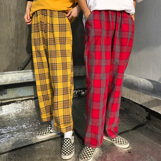 Casual Plaid Check Pants