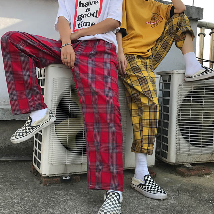 Casual Plaid Check Pants