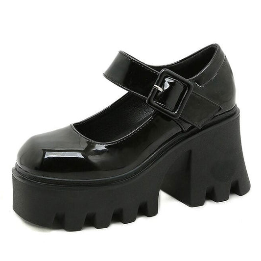 Lolita Black Platform Mary Janes Shoes