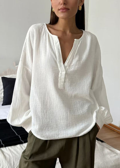 Green Plus V Patchwork Solid Neck Size Fall Tops