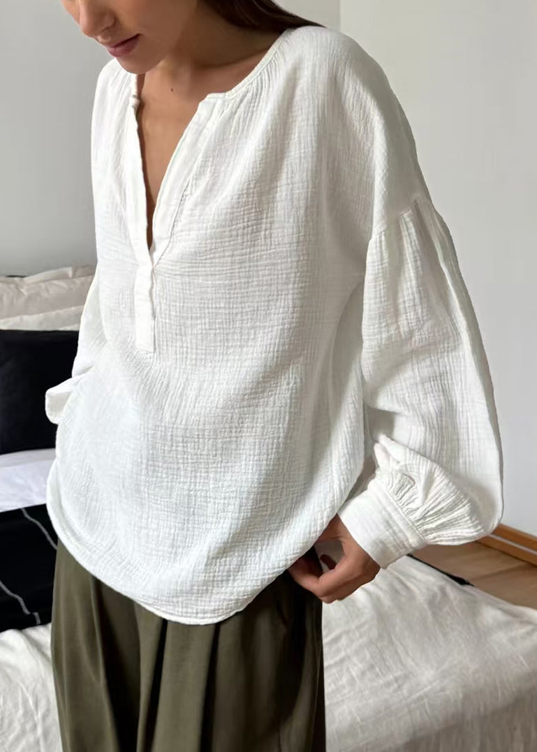 Green Plus V Patchwork Solid Neck Size Fall Tops