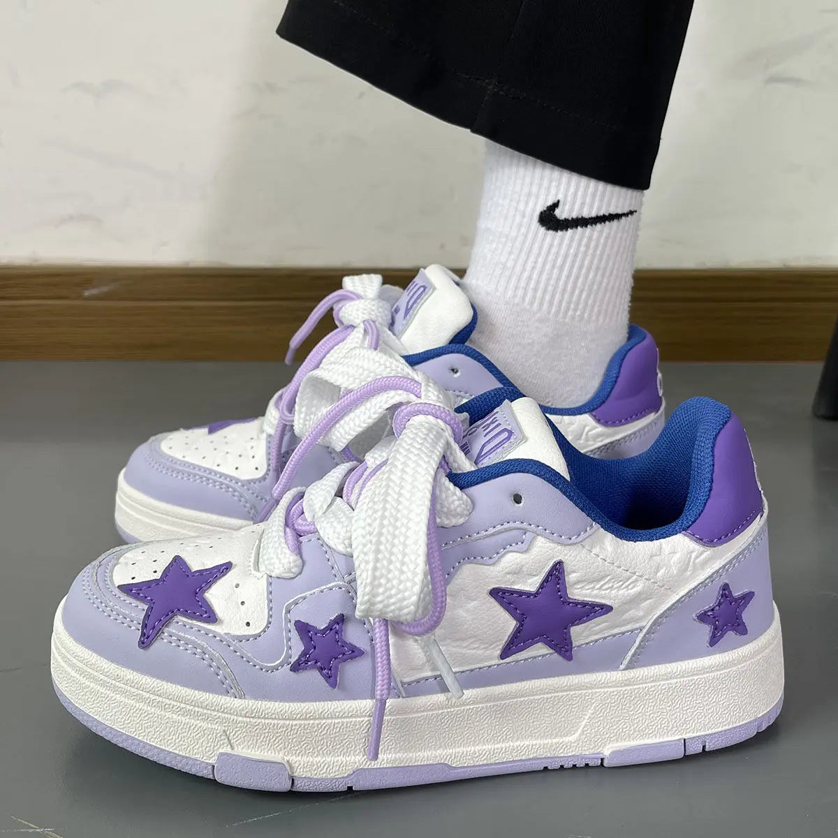 Purple Dopamine Star Sneakers Shoes Wonderland Case