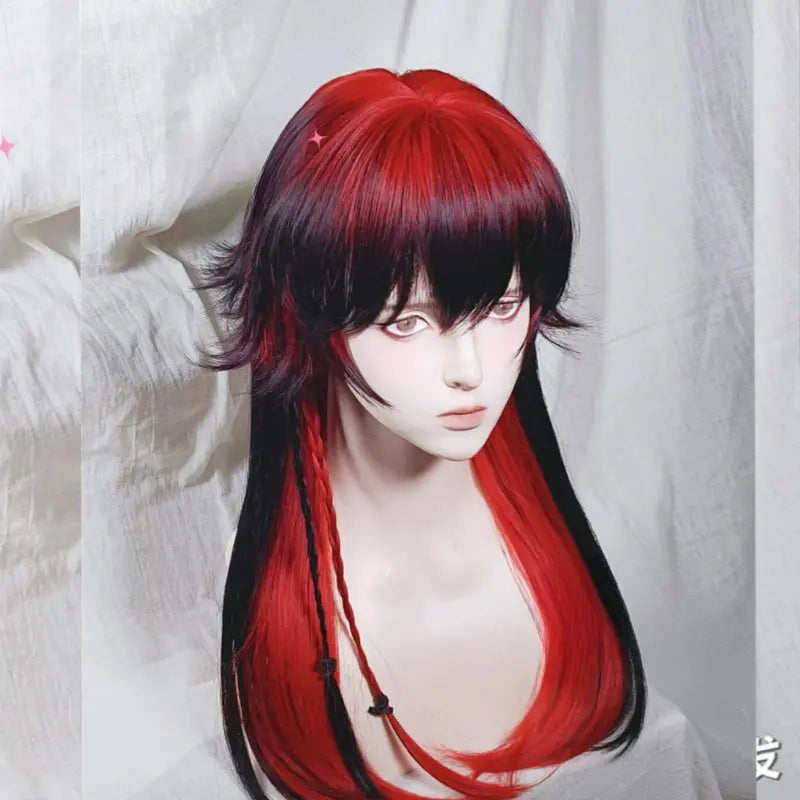 Red Moon Black Red Wig ON1279 spreepickyshop