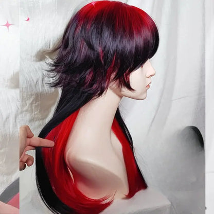 Red Moon Black Red Wig ON1279 spreepickyshop