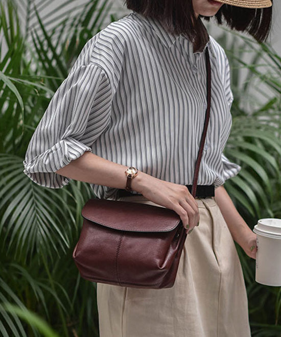 Fabric Retro Chocolate Bag CrossBody Leather Messenger