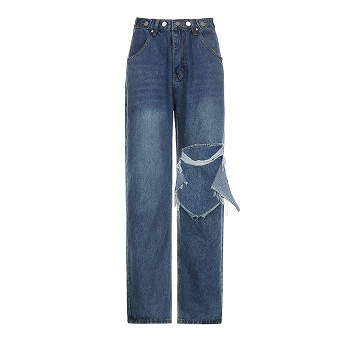 Blue Denim Baggy Jeans