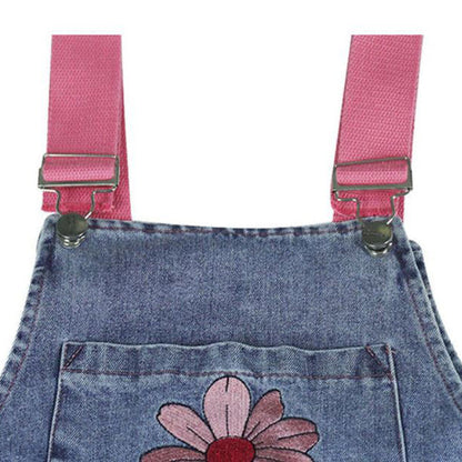 Sakura Embroidery Denim Shorts