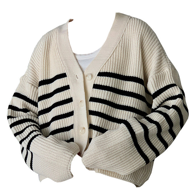 Casual Striped Cardigan