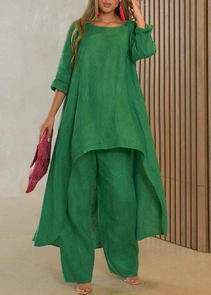 Leg Baby Top Simple Patchwork And Pants Blue Asymmetrical Wide