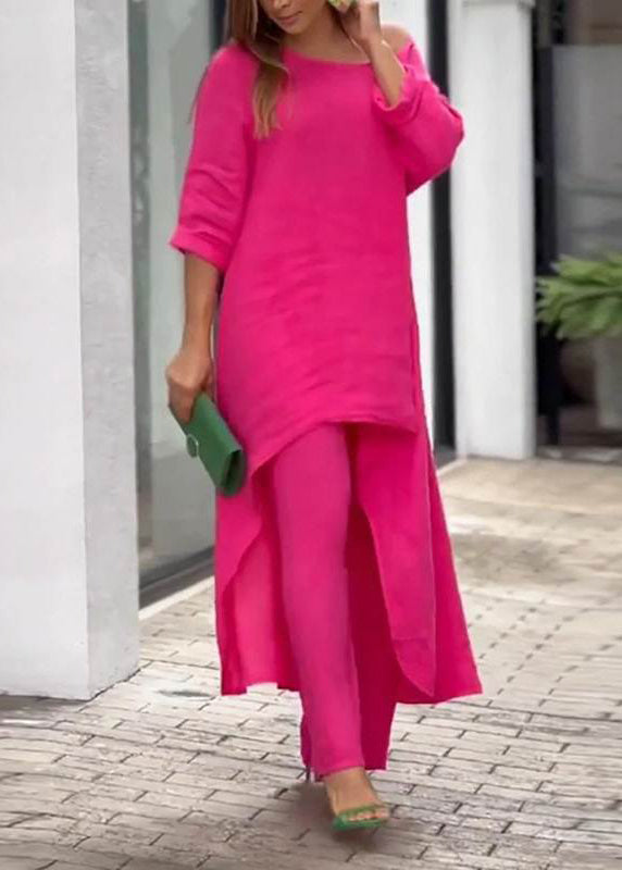 Leg Baby Top Simple Patchwork And Pants Blue Asymmetrical Wide