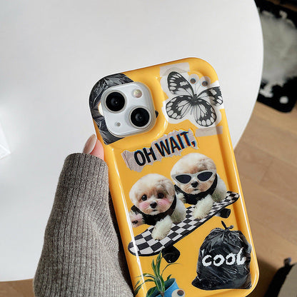 Skating Puppy iPhone Case