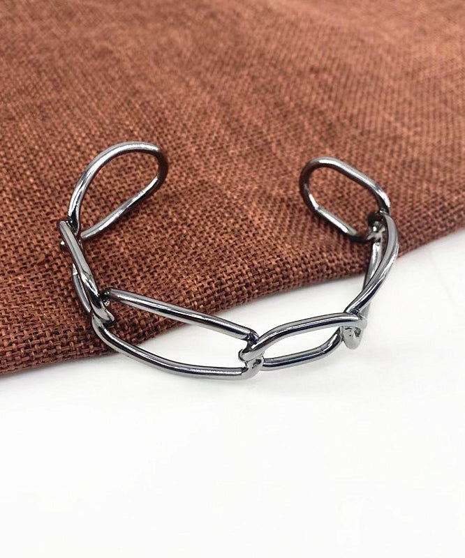 Hollow Out Cuff Metal Open Chain Gold Style