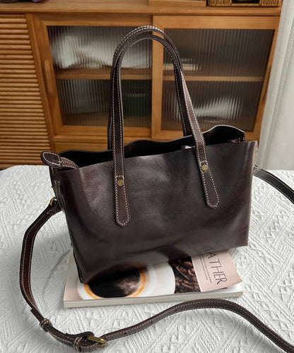 Bags Shoulder Capacity Style Women Large Leather