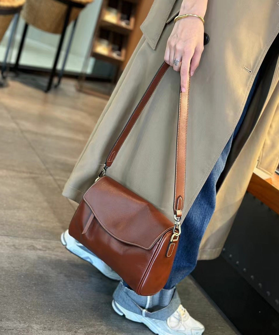 Shoulder Black Bag Durable Zipper Stylish Leather Solid