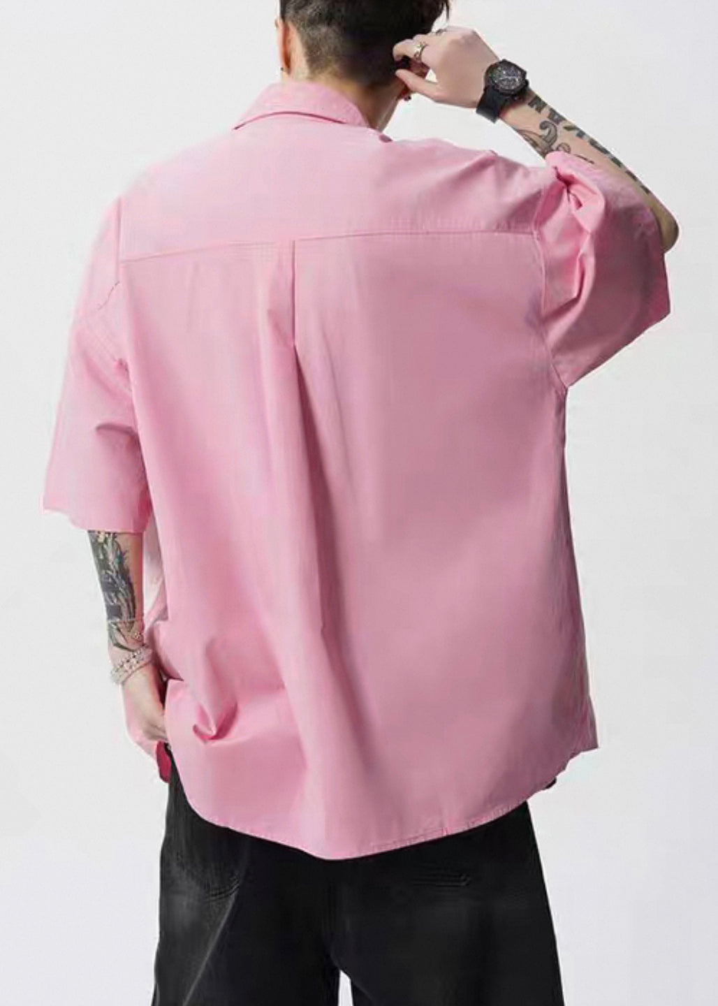 Peter Print Collar Yellow Pan Stylish Sleeve Shirts Half Mens Button Cotton