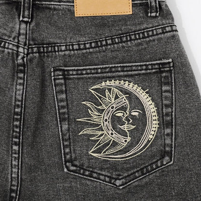 Sun Moon Denim Shorts