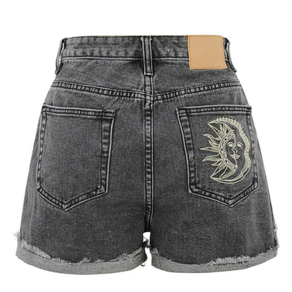 Sun Moon Denim Shorts