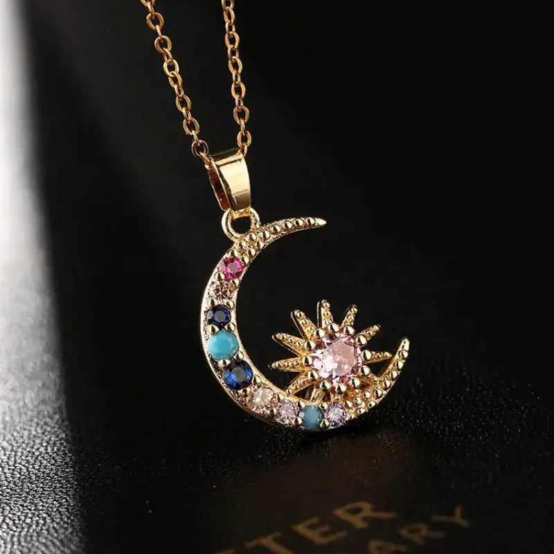Sun Star Moon Necklace
