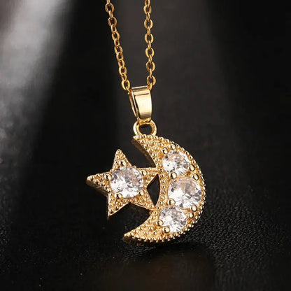 Sun Star Moon Necklace