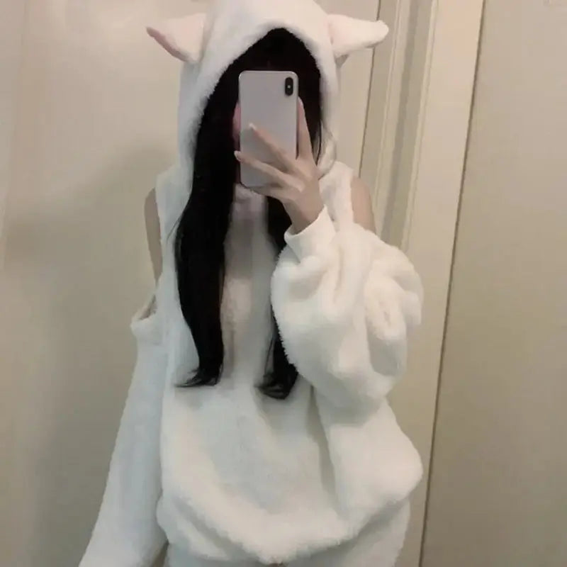 Sweet Cute Sheep Ear Hooded W705